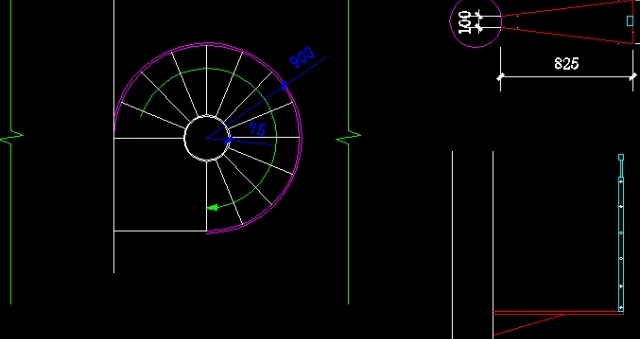 Mẫu cầu thang xoắn bản cad chi tiết - Ảnh 2